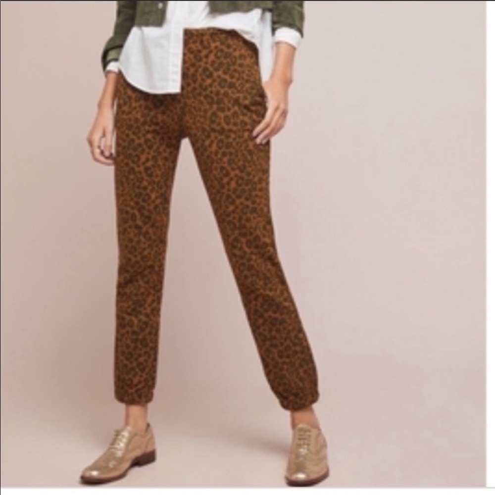 Sanctuary + Anthropologie Leopard Joggers - Picture 2 of 9